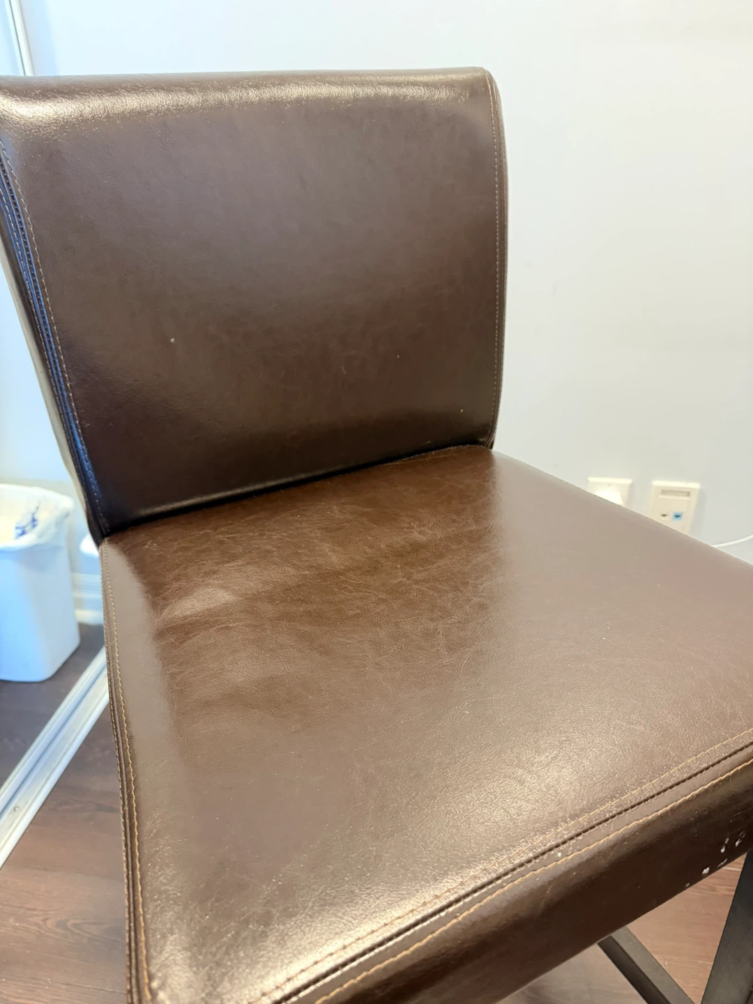 Brown Faux Leather Bar Stool - photo 3