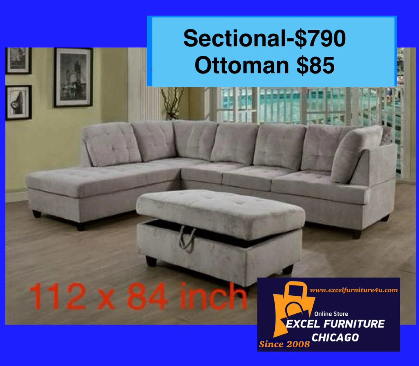 BRAND NEW -Free Delivery. Sectional, Sofa , Couch