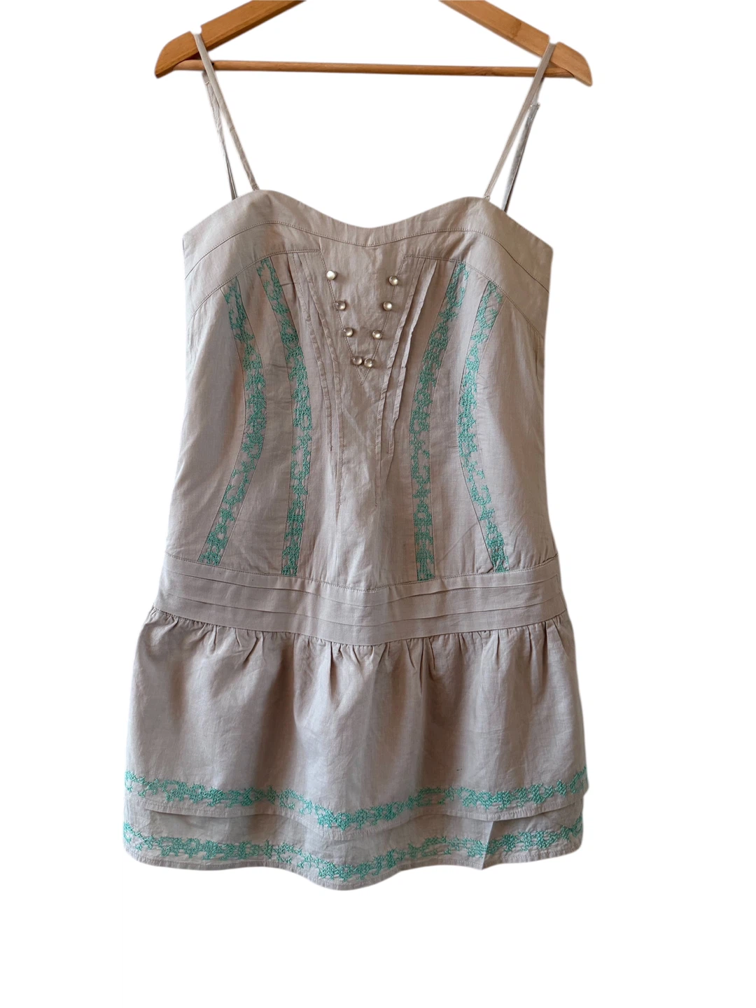 2Two Embroidered Drop-Waist Mini Dress