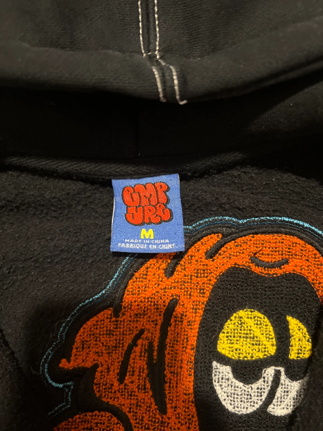 Empyre Black Graphic Zip-Up Hoodie Size Medium - photo 2