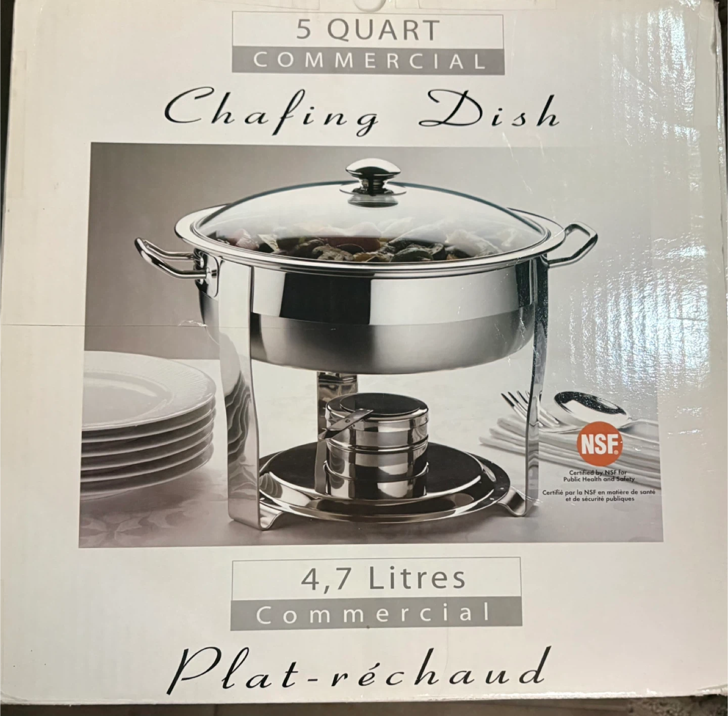 Stainless Steel Chafing Dish with Glass Lid - photo 2