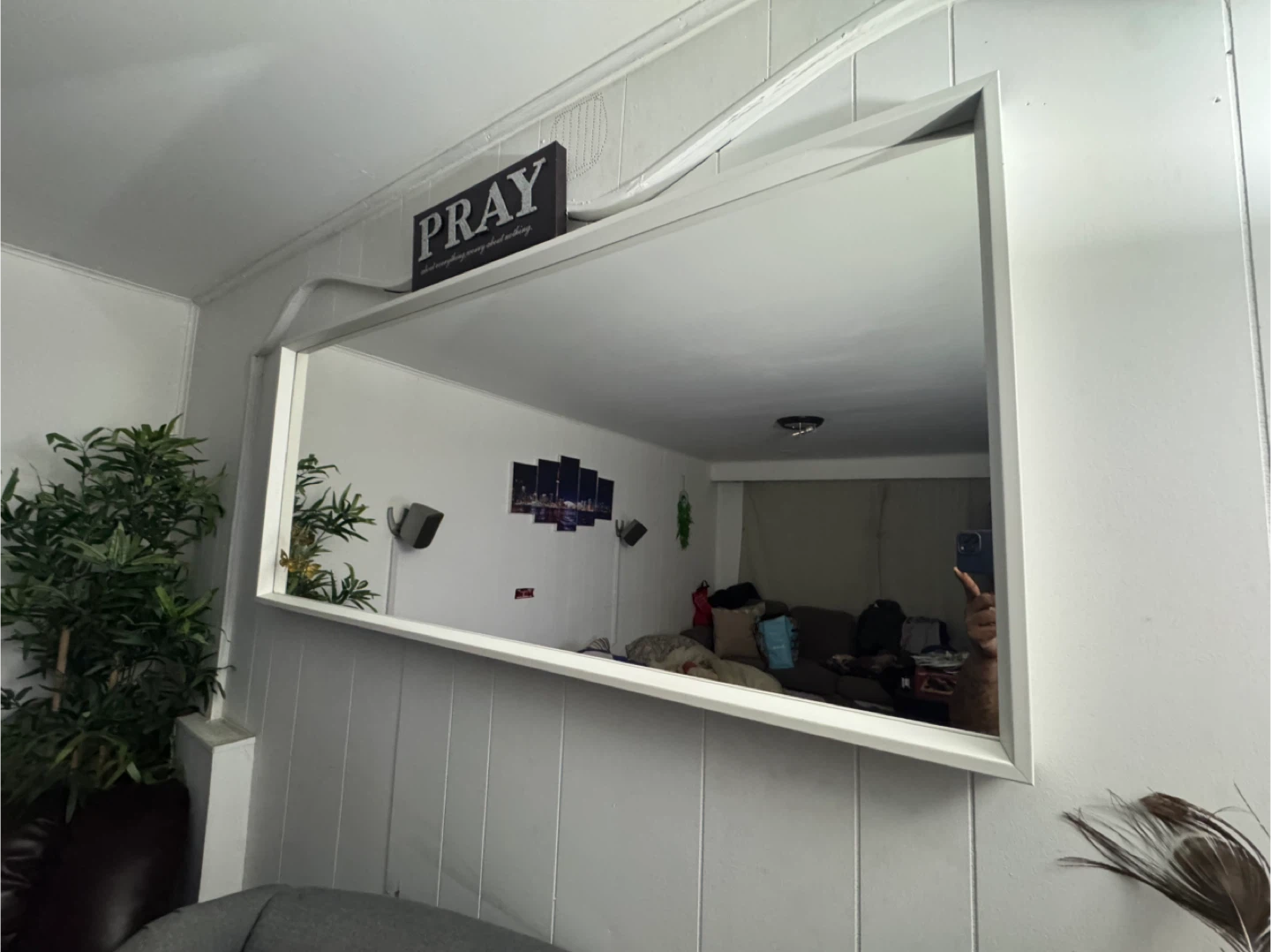 White Framed Mirror