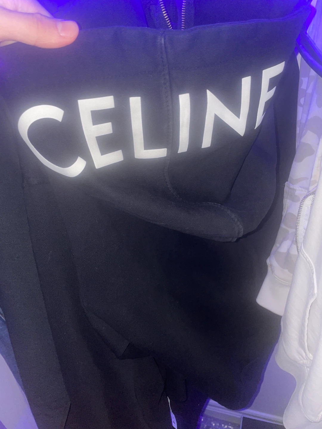 Celine black zip up
