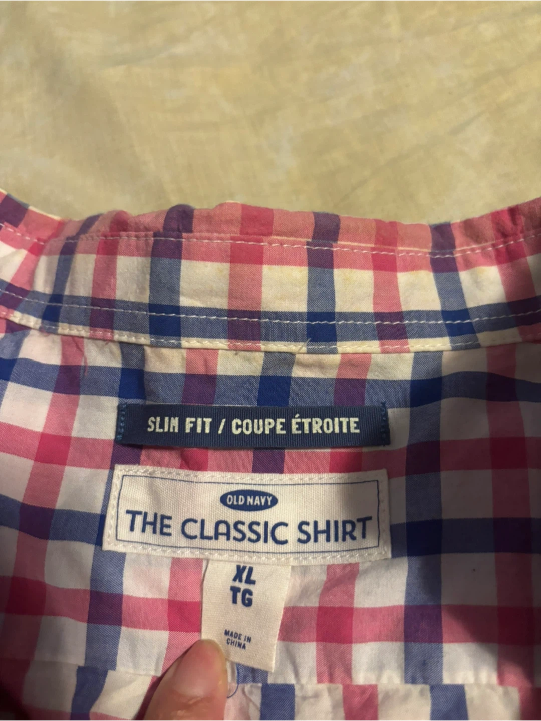 Old Navy The Classic Shirt Slim Fit Plaid Button-Up XL TG - photo 2