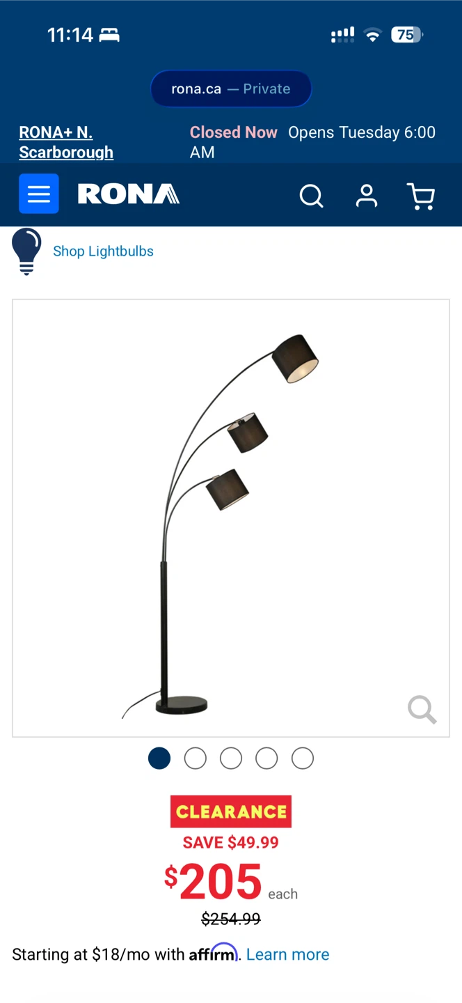 Black 3-Arc Floor Lamp with Square Shades - photo 3