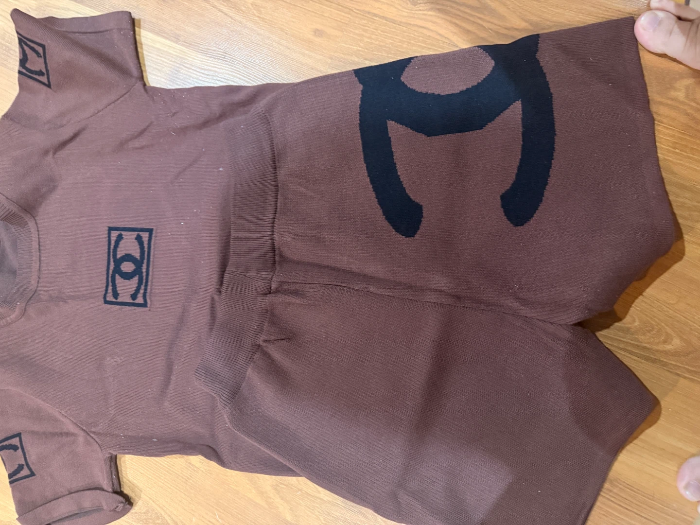 Brown Chanel Knit Shorts Set - photo 3