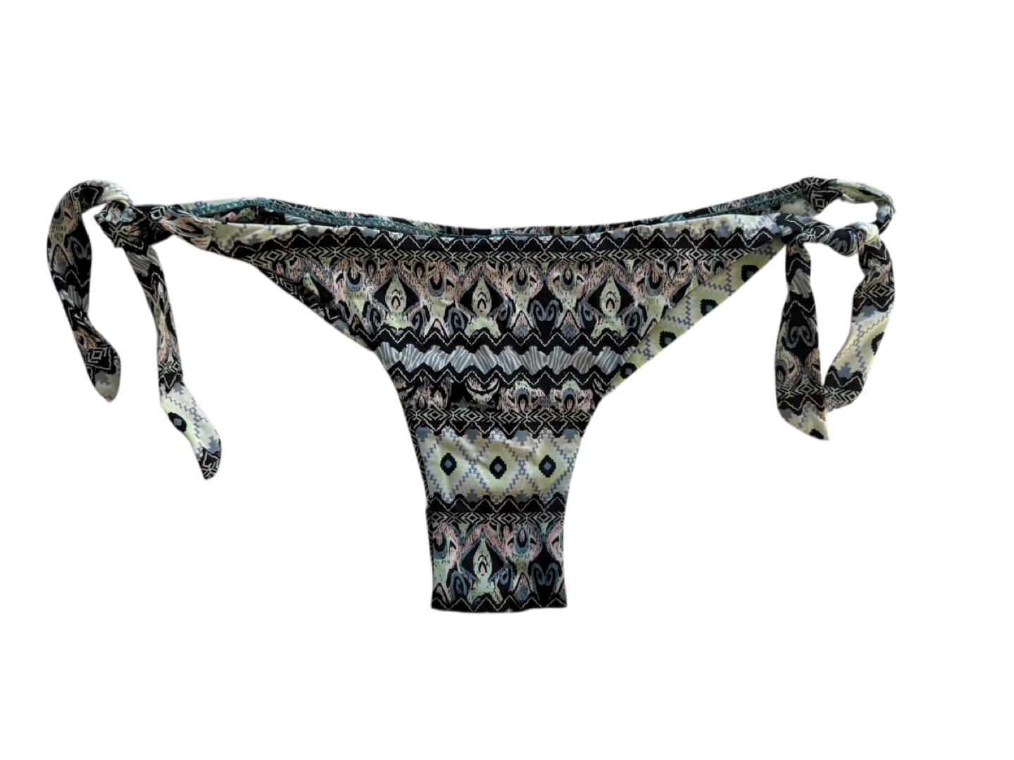 🥕Coiba Ethnic Low-Rise Tie-Side Brazilian Bikini Bottom - photo 2