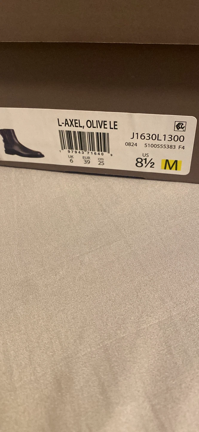 Franco Sarto L-Axel Olive Leather Ankle Boots Size 8.5 - photo 2