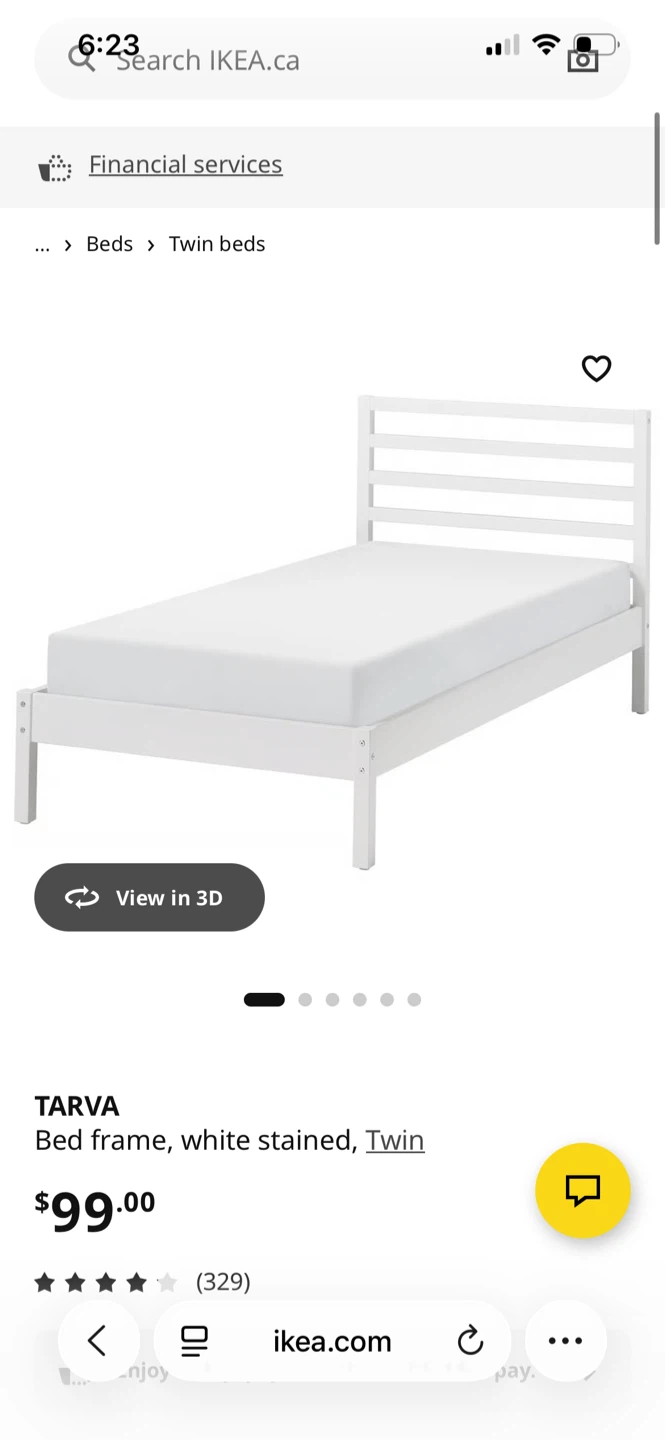 Twin frame and mattress