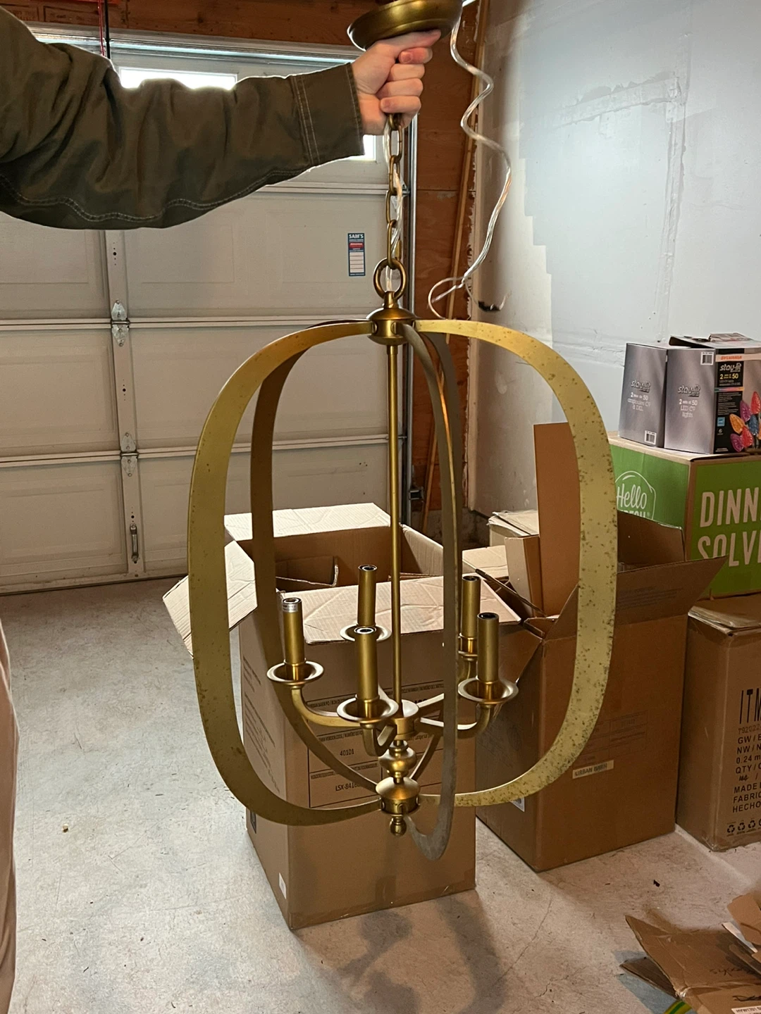 Gold Metal Chandelier - photo 2