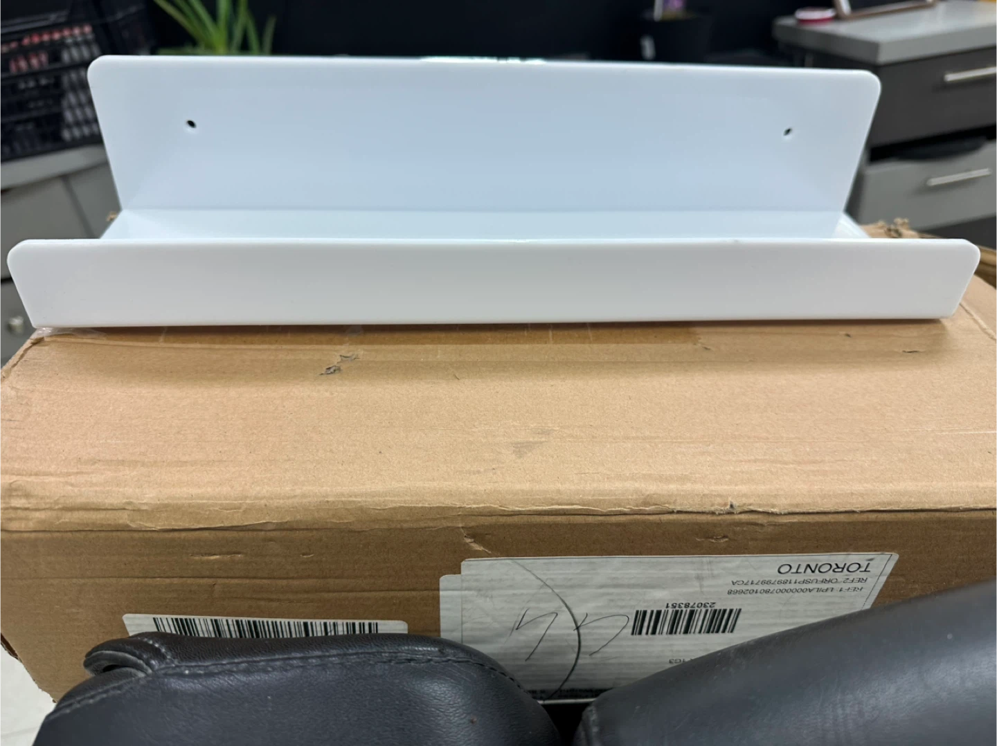 6 White Acrylic Floating Shelf - 15 inch - photo 2