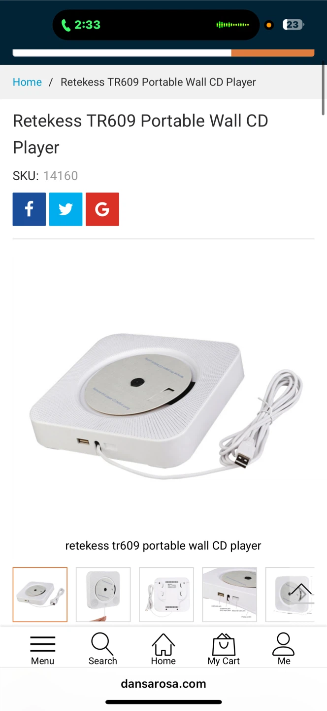 Retekess TR609 Portable Wall CD Player
