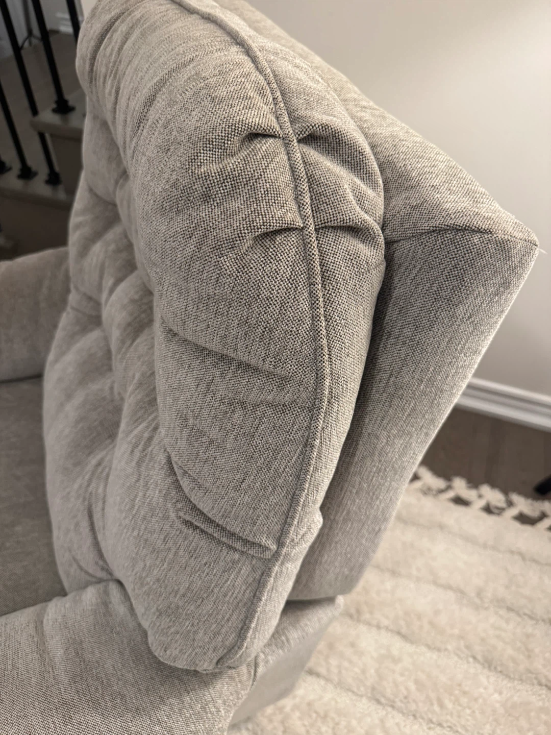 Grey upholstered recliner chair - photo 4
