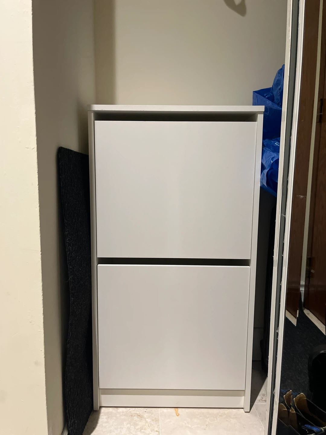 White 2-Tier Shoe Cabinet - photo 2