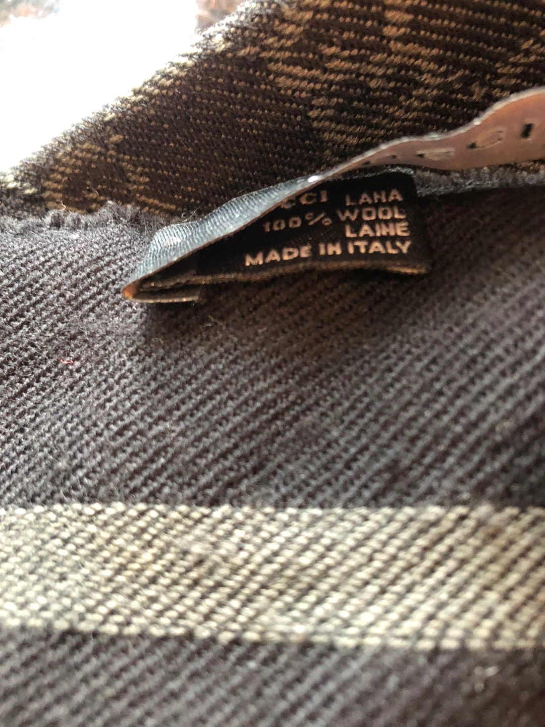 GUCCI Dark Grey Wool Scarf - photo 3