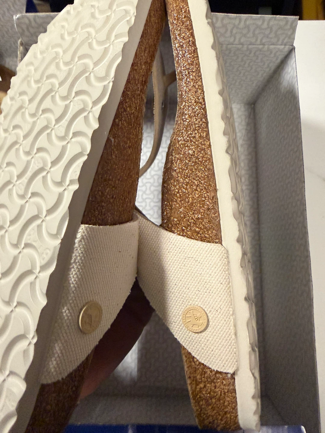 Birkenstock Gizeh Vegan Sandals Size 40 Cream - photo 4