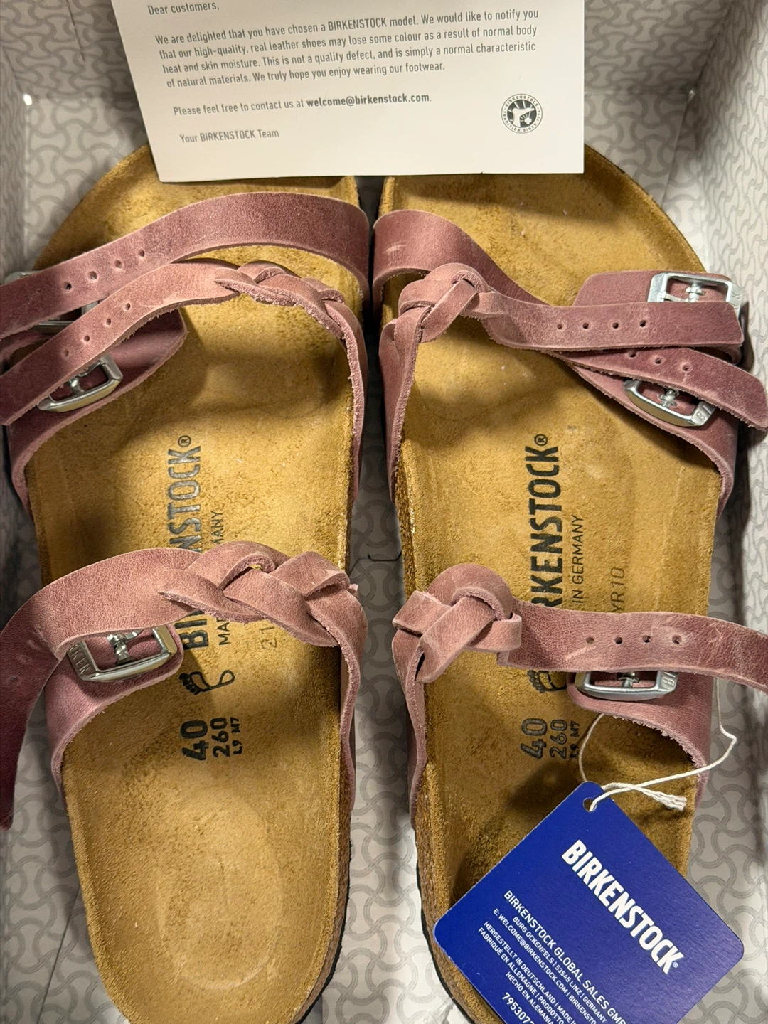 Birkenstock Franca Braided Sandals Rosewood Size 40 - photo 2