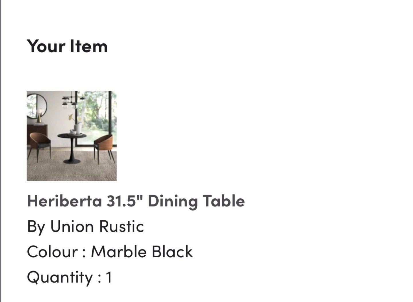 31.5” Dining Table, Marble Design - photo 3