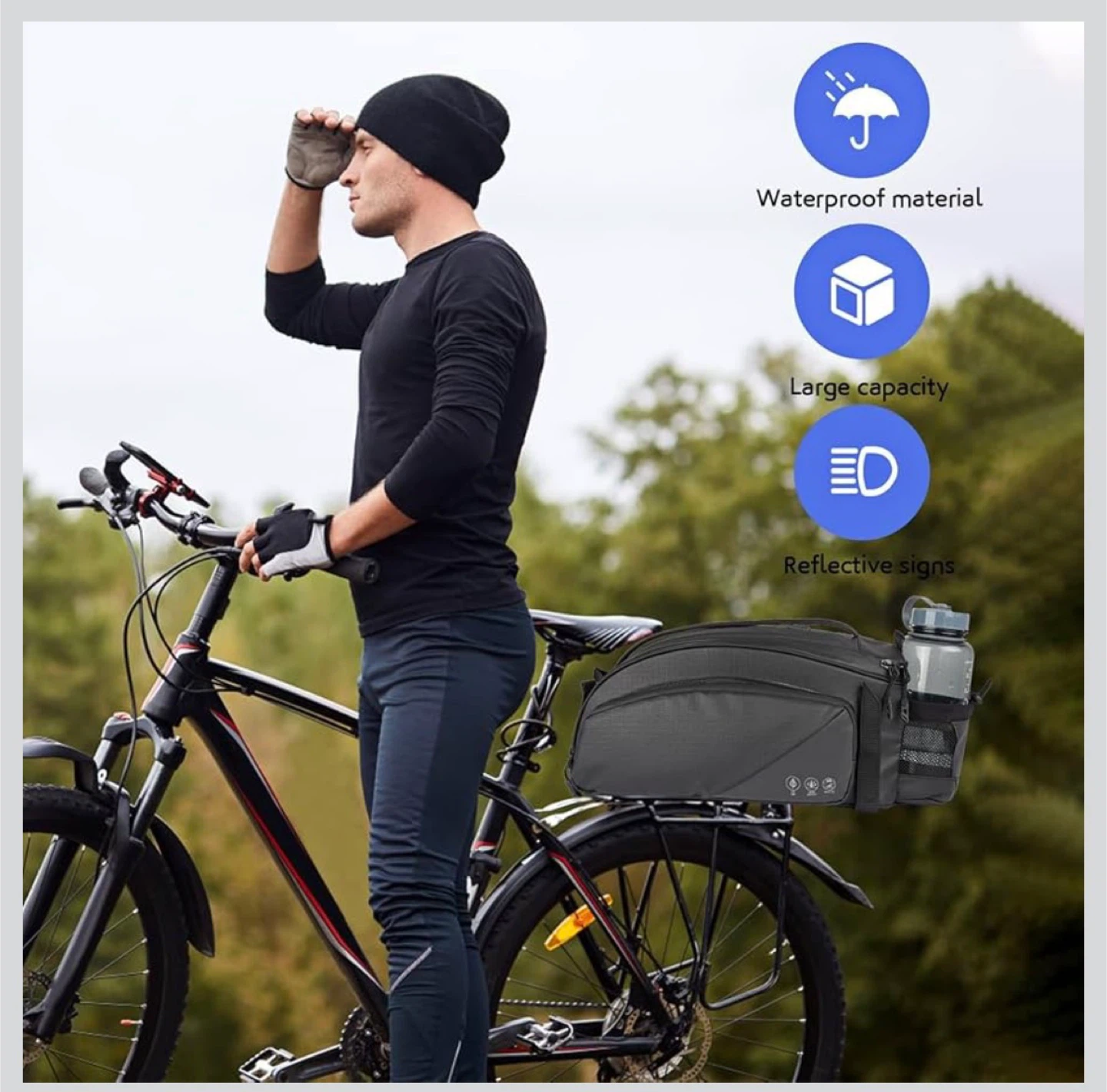 BIKE RACK BAGS 12L (QYCHHJ WATERPROOF)