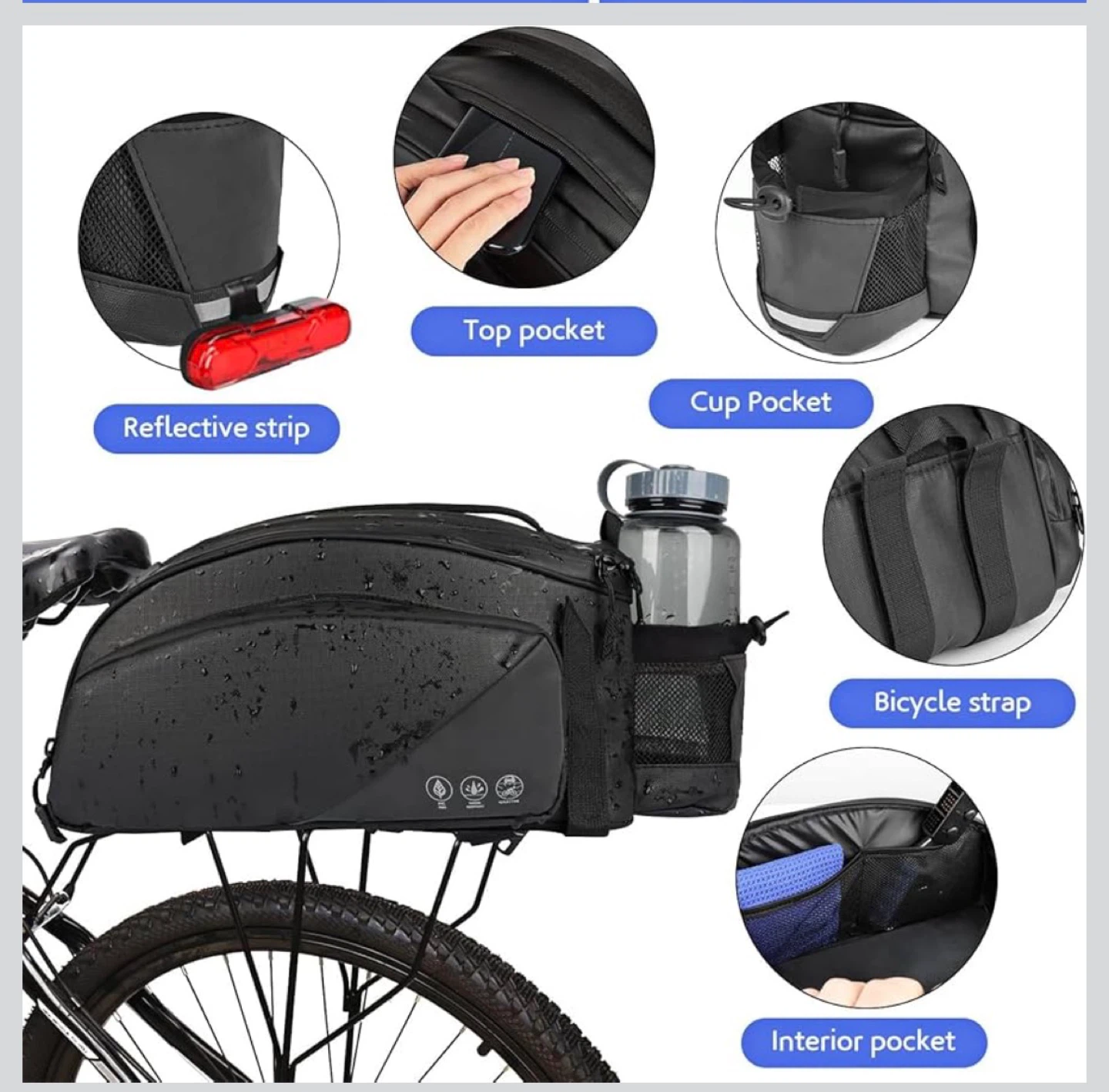 BIKE RACK BAGS 12L (QYCHHJ WATERPROOF) - photo 5