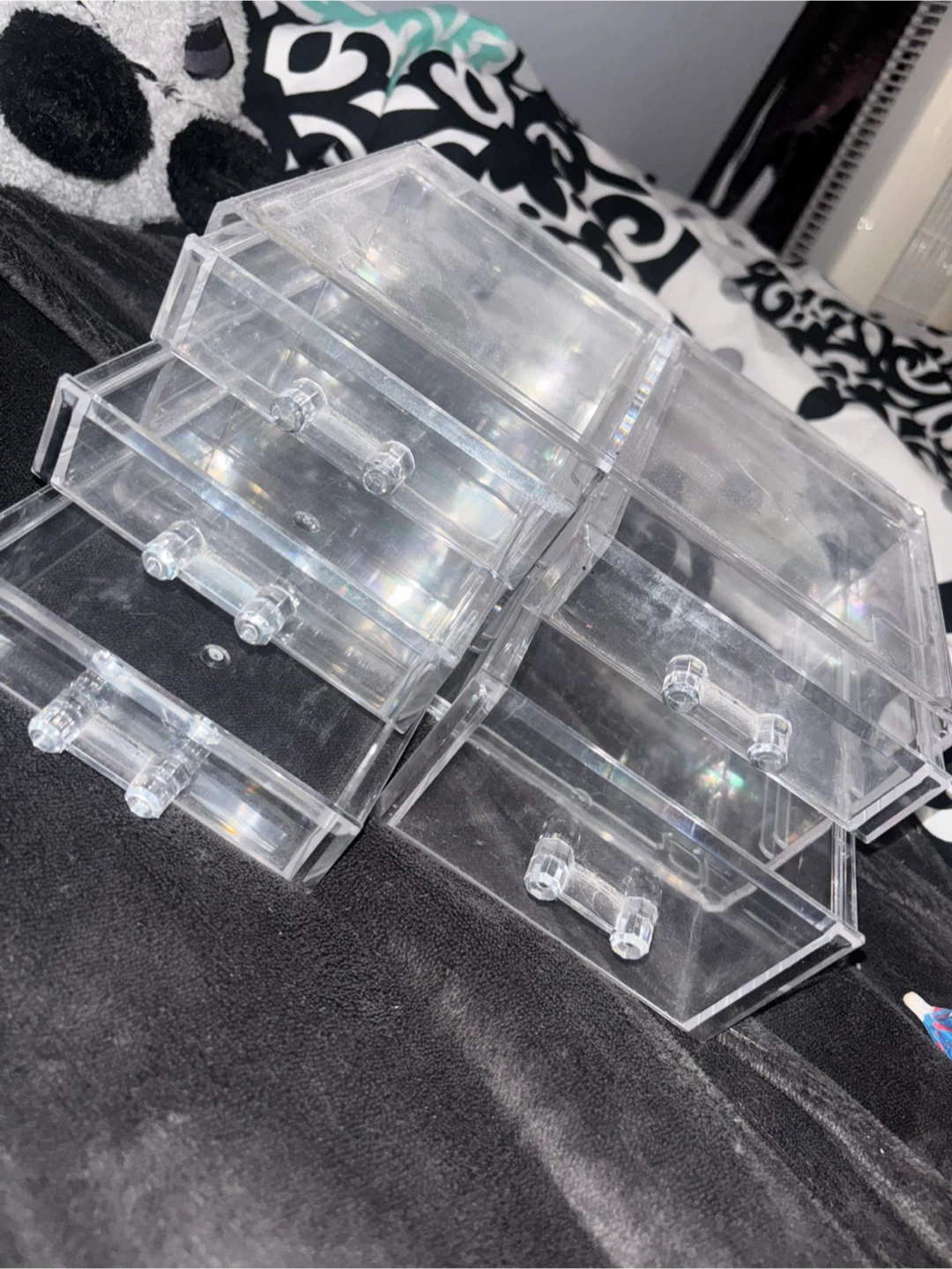 Clear Plastic Makeup Organizer with Drawers - photo 2