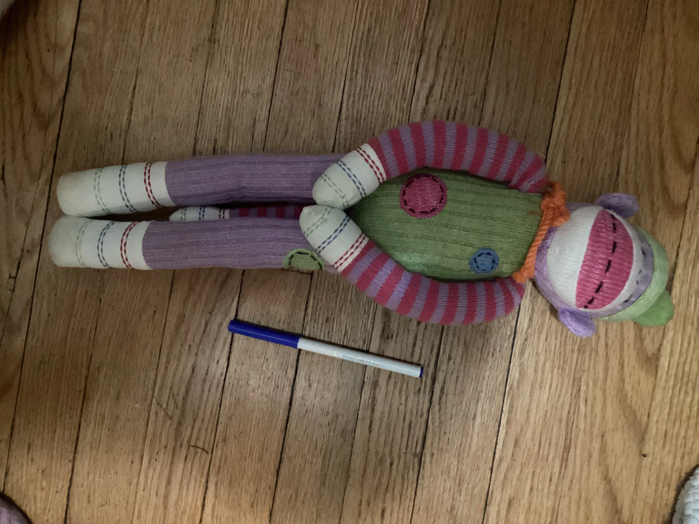 Handmade Sock Monkey Doll with magnetic hands - photo 2