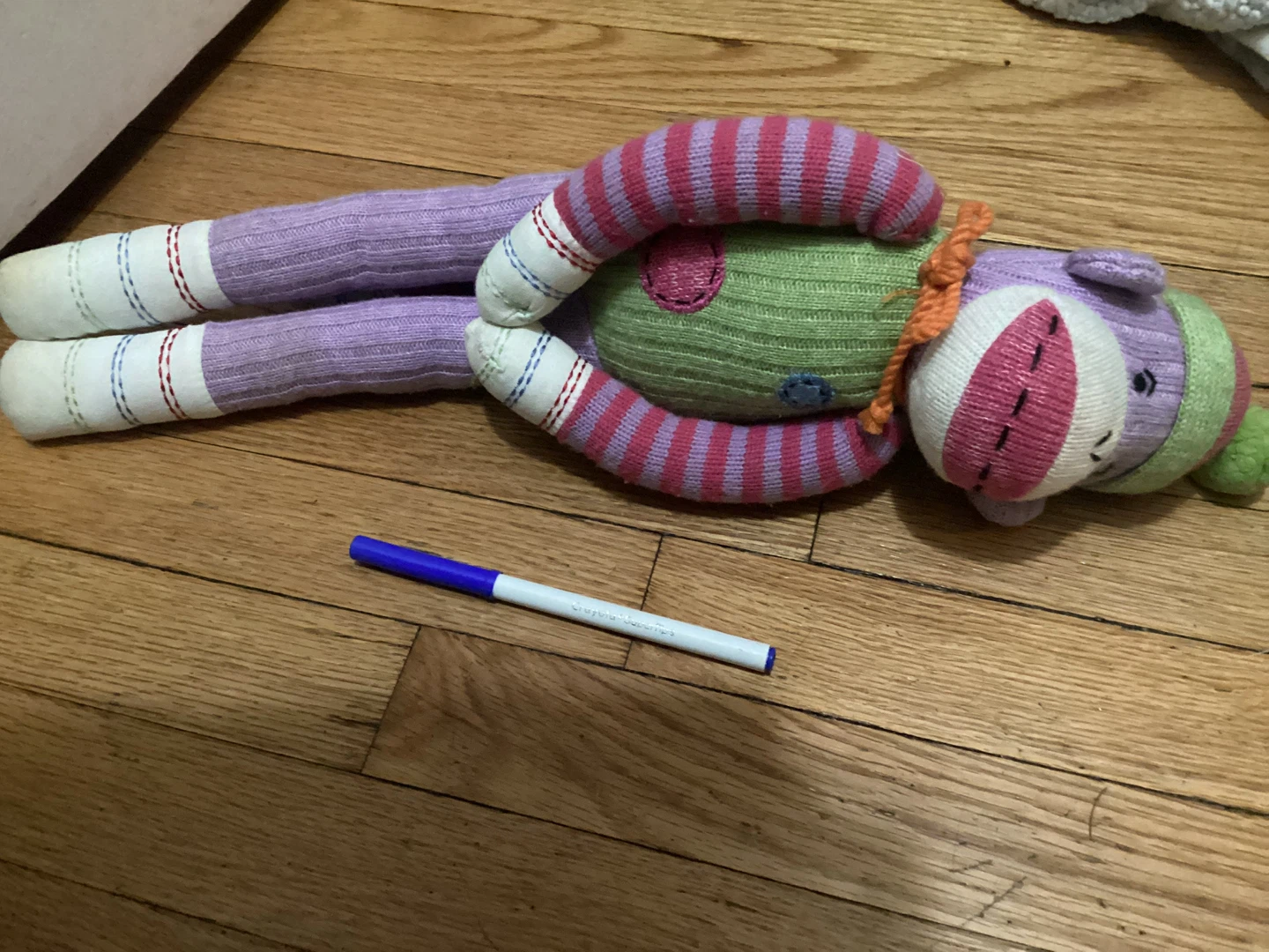 Handmade Sock Monkey Doll with magnetic hands
