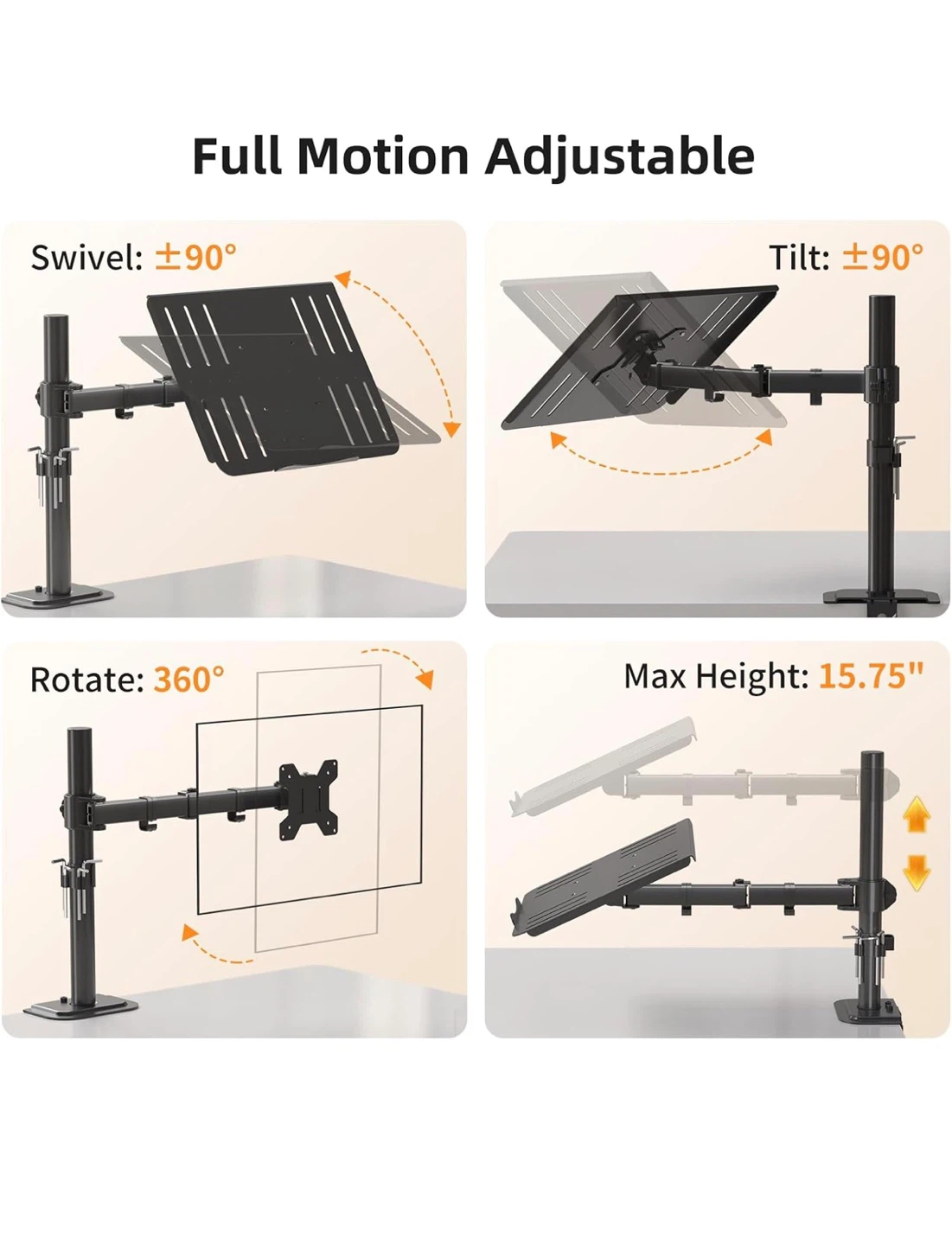 MONITOR STAND W/LAPTOP TRAY (SUPTEK) - photo 5