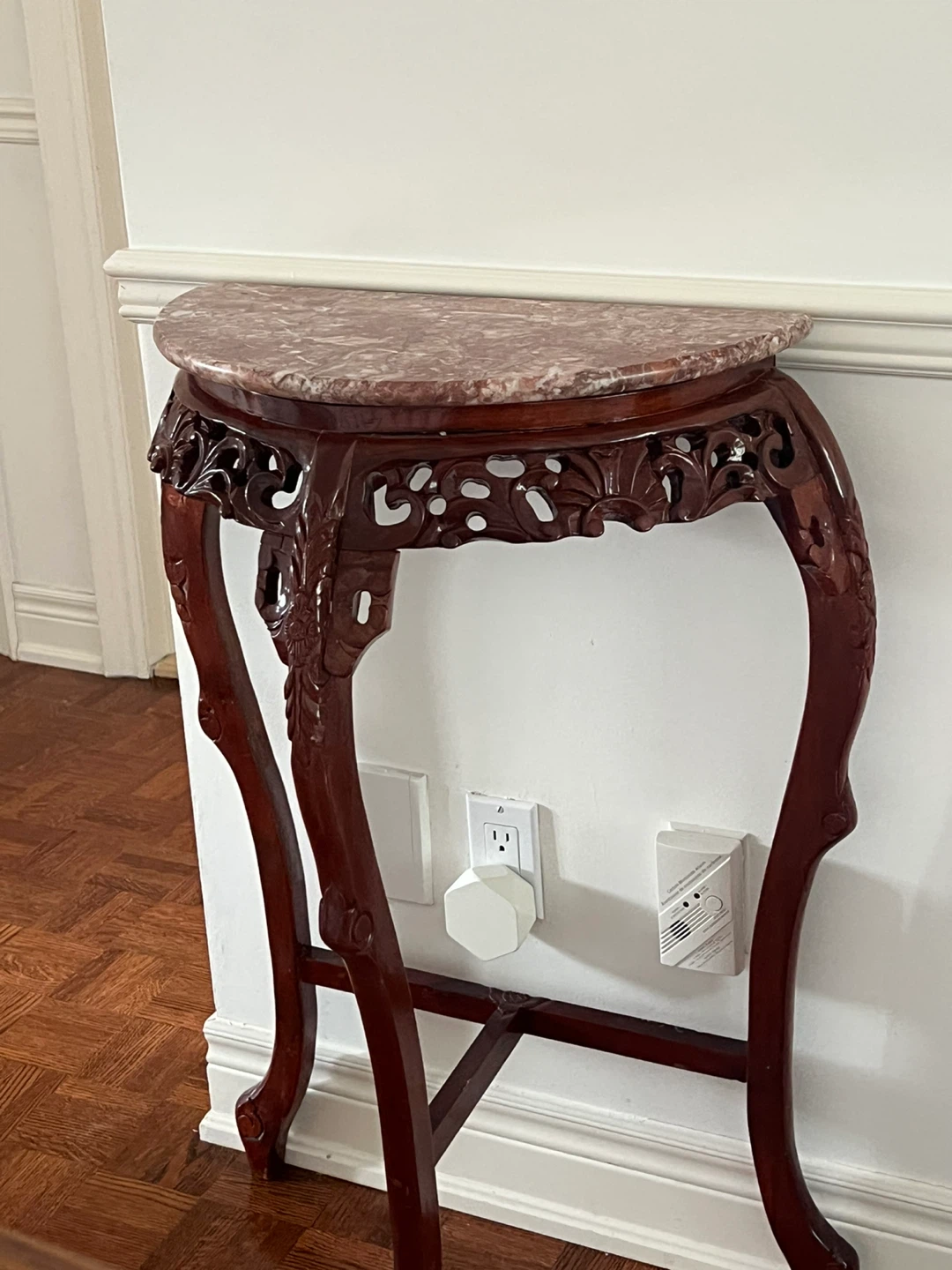 Antique Marble Top Console Table - photo 2