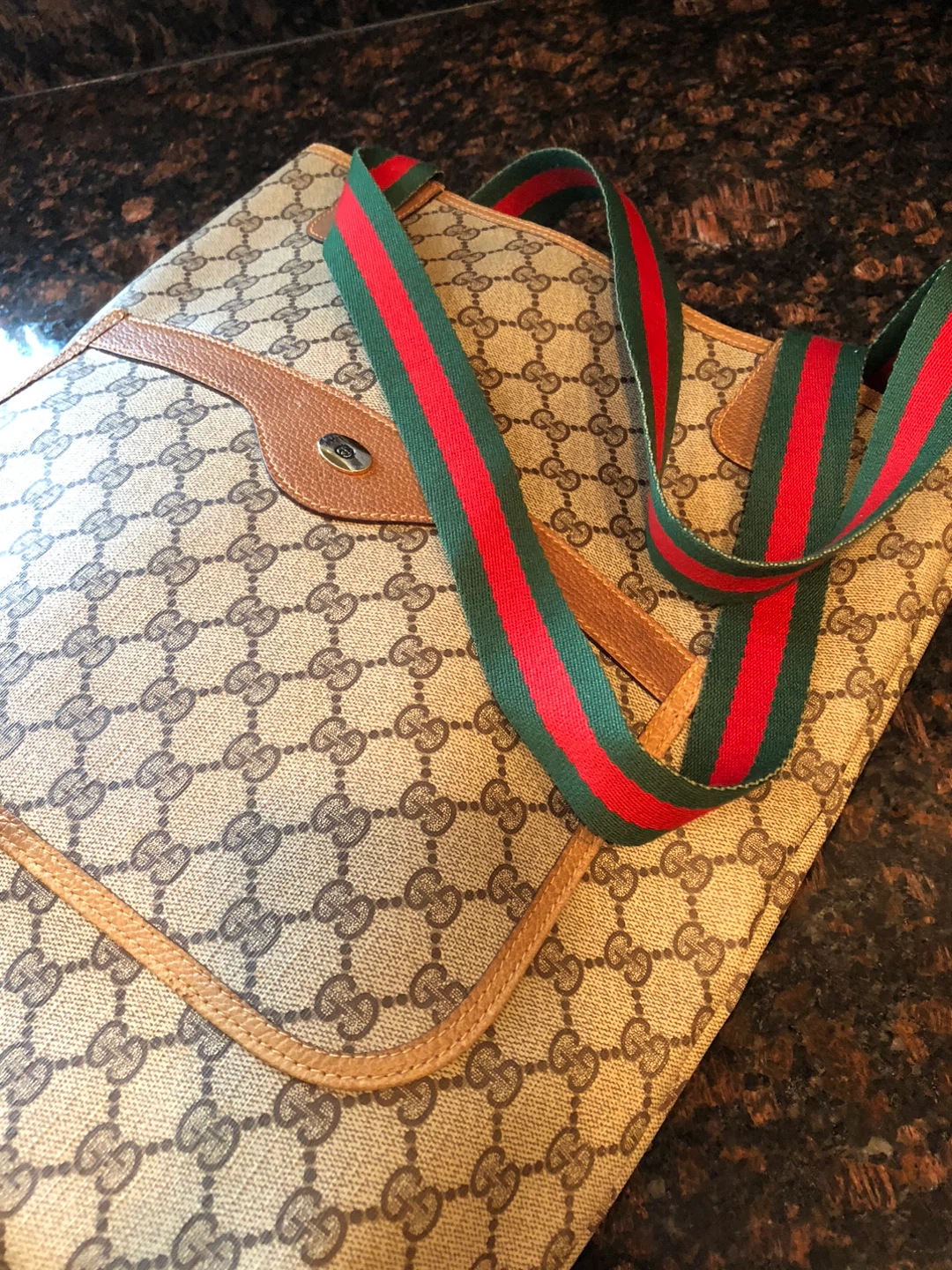 GUCCI Vintage Sherry Tote Bag