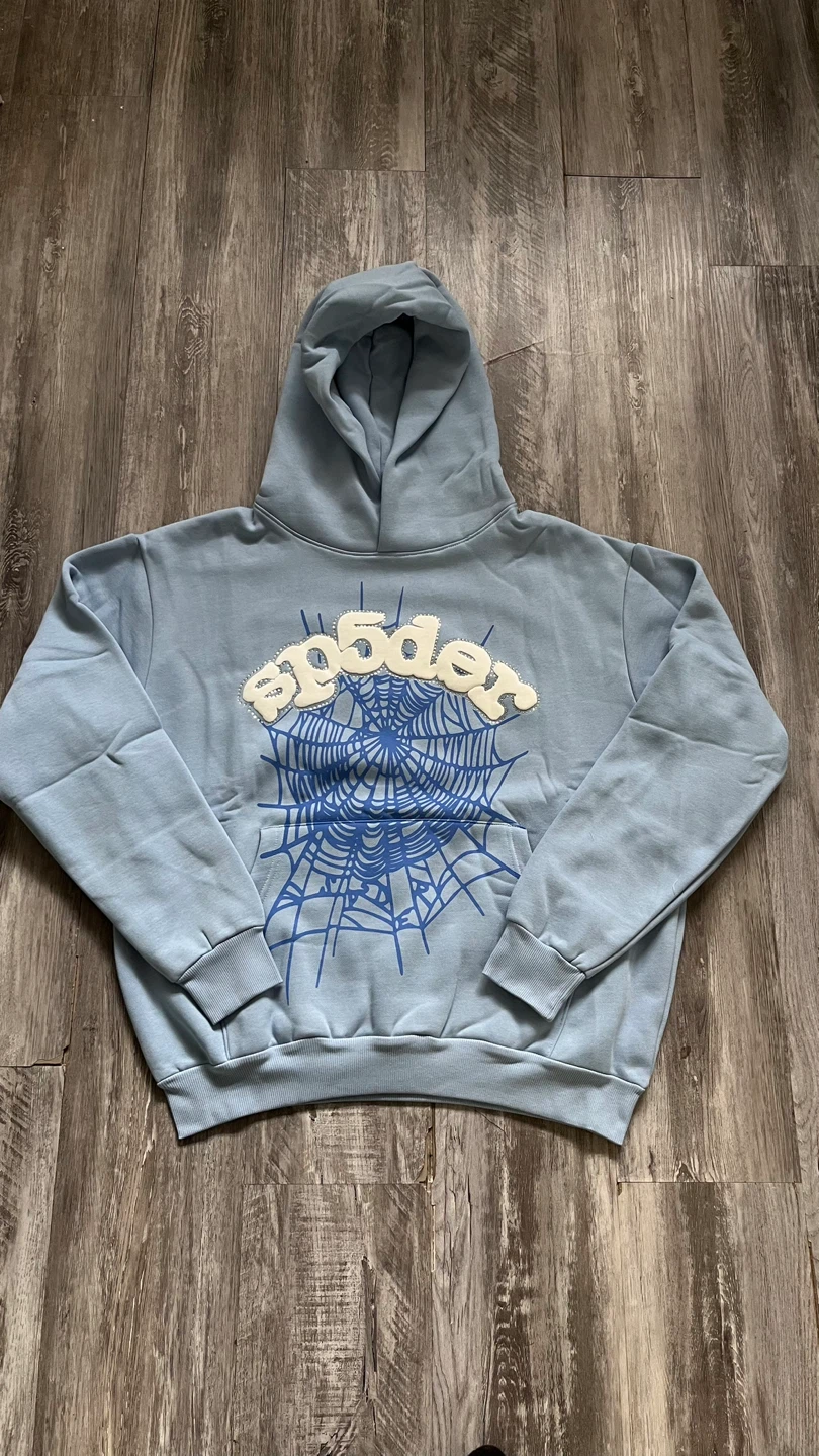Light blue Sp5der hoodie