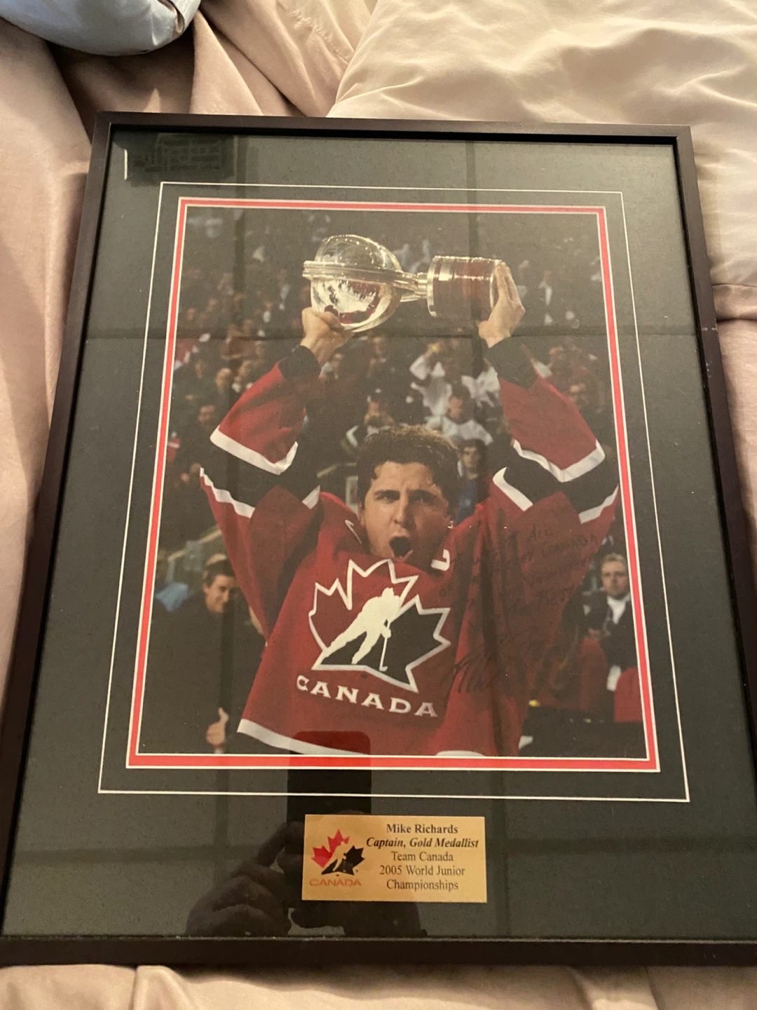 Framed Mike Richards 2005 World Junior Champions Photo