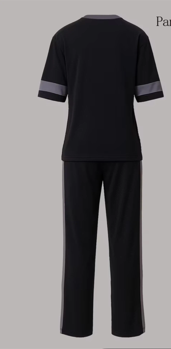 KUNYUEFA Black & Grey Tracksuit Set - Size Medium - photo 3