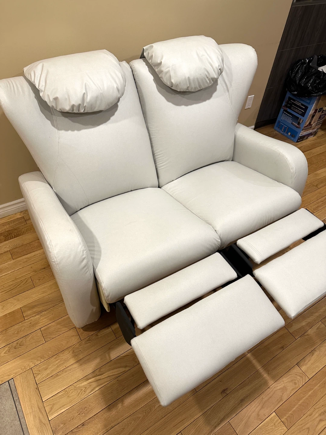 Light Grey Berkline Reclining Loveseat Sofa (CAN DELIVER) - photo 4