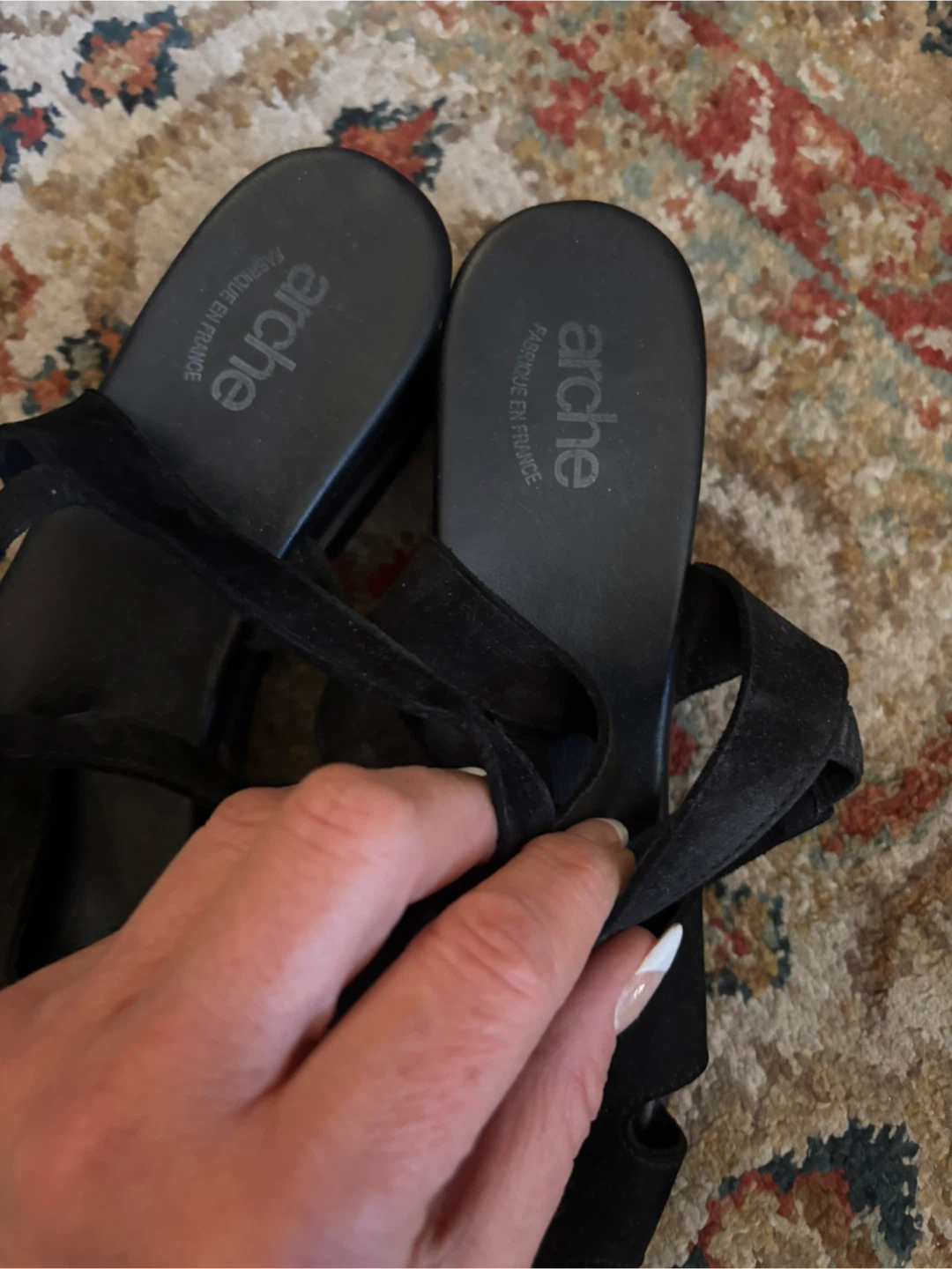 Arche Black Suede Sandals - photo 2
