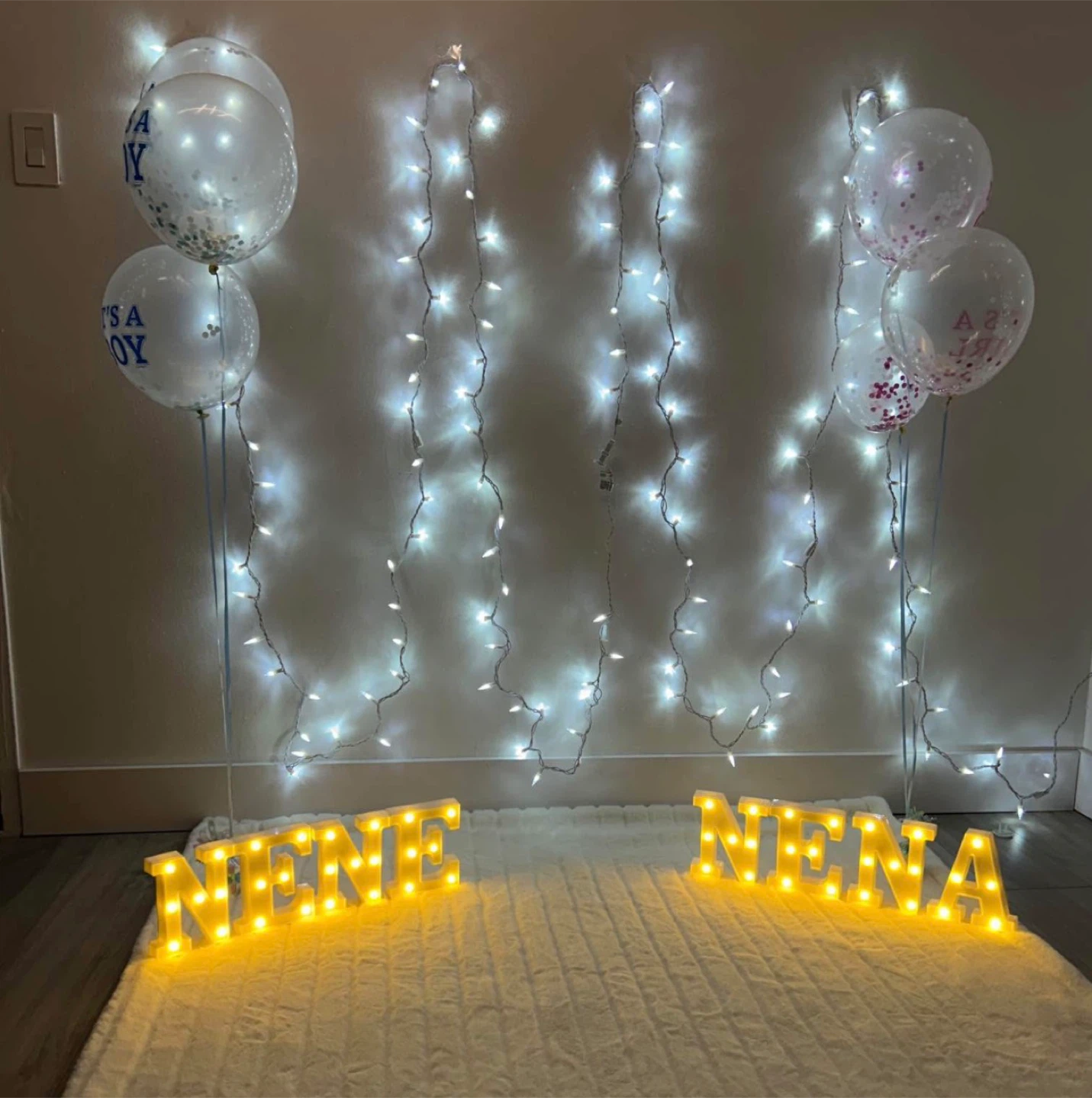 White LED Light Up Letters - N, E, N, A - photo 2