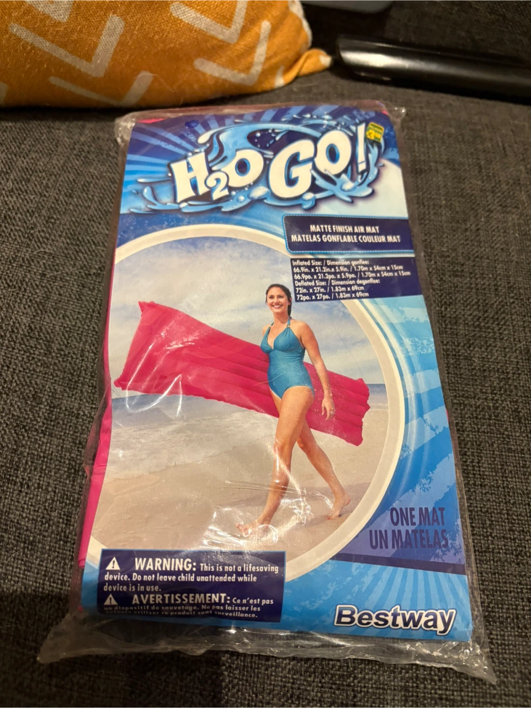 H2O Go! Matte Finish Air Mat by Bestway
