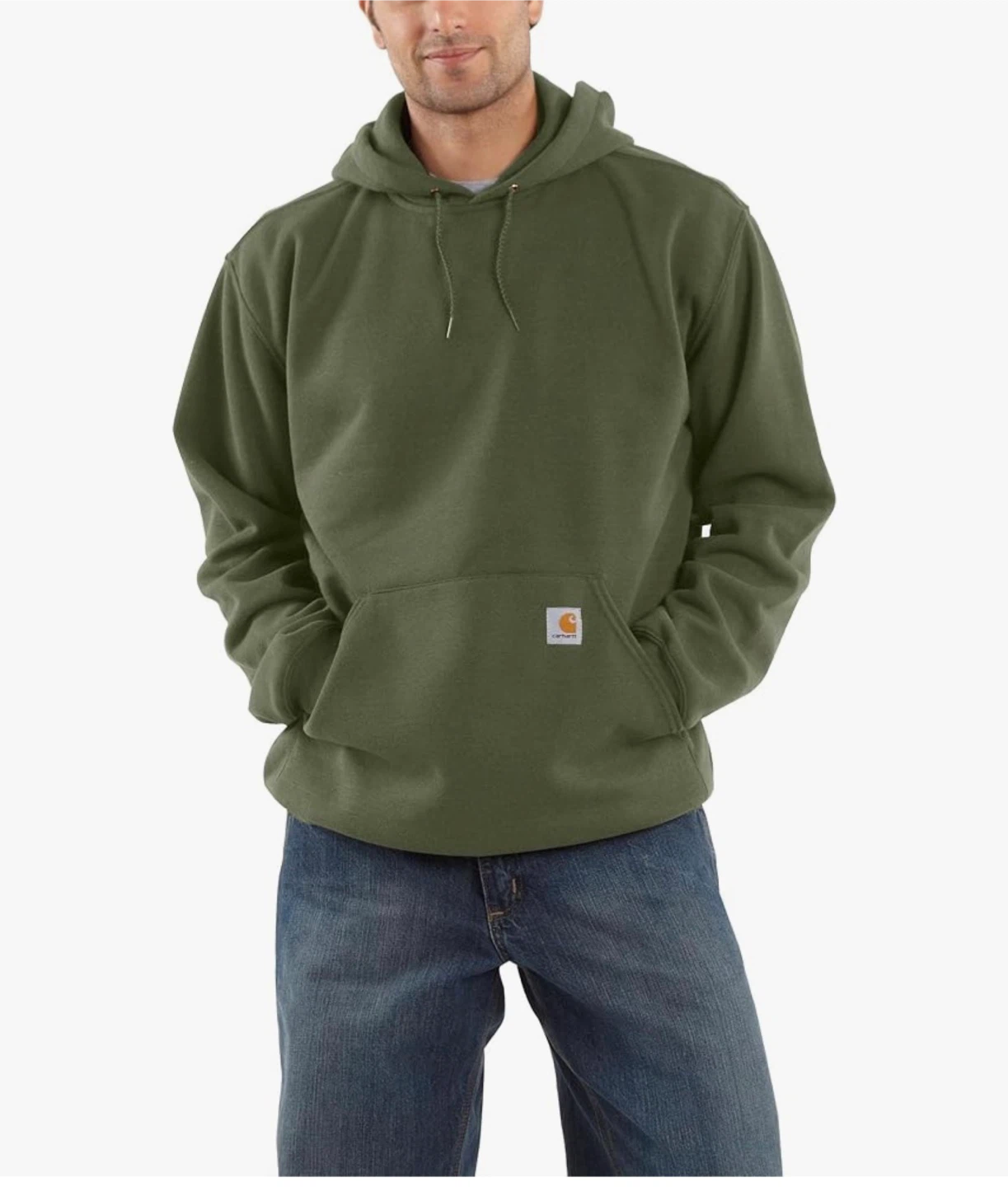 Carhartt Midweight Logo Hoodie - Green - Size L