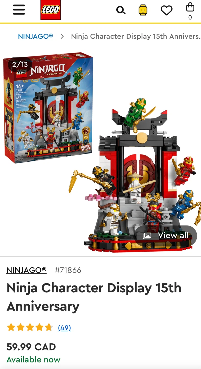 LEGO Ninjago Ninja Character Display 15th Anniversary Set #71866 - photo 2