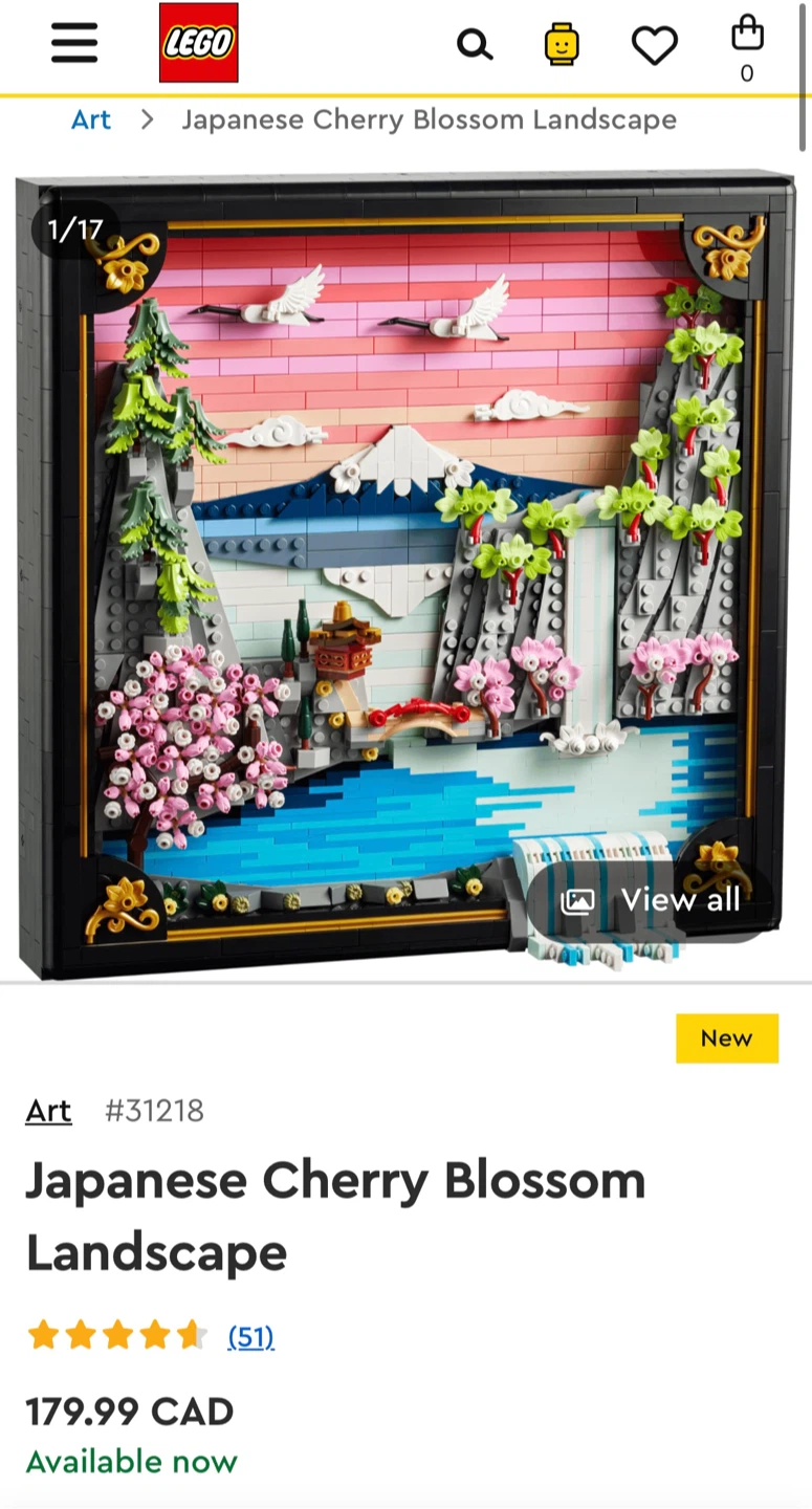 LEGO Art Japanese Cherry Blossom Landscape 31218 - photo 2