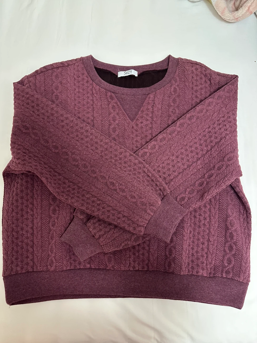 Suzy Cable Knit Sweatshirt