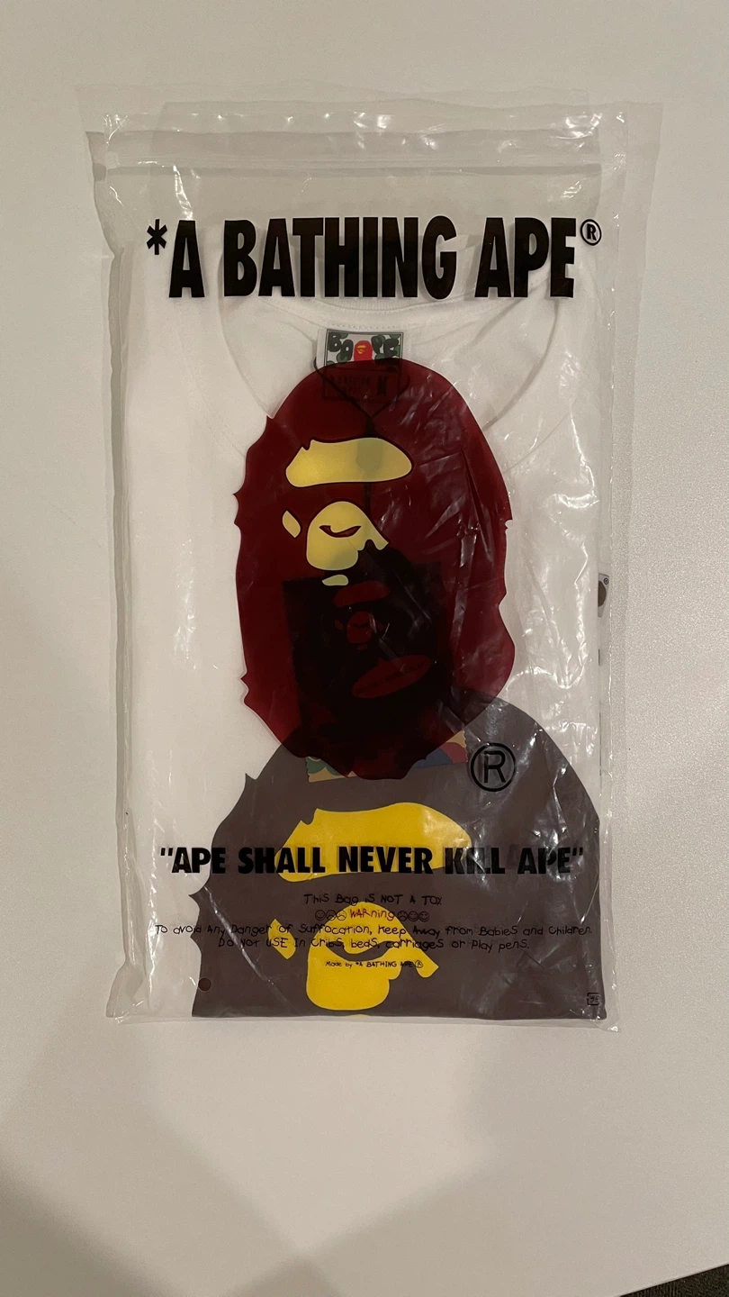 A Bathing Ape Big Ape Head Brown Tee - Mens Medium