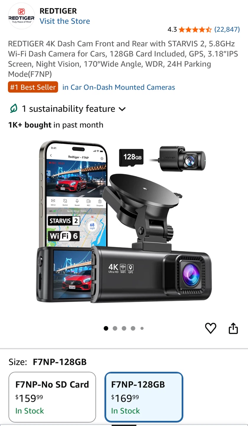 RED TIGER 4K Dash Cam (Front & Rear) - photo 4