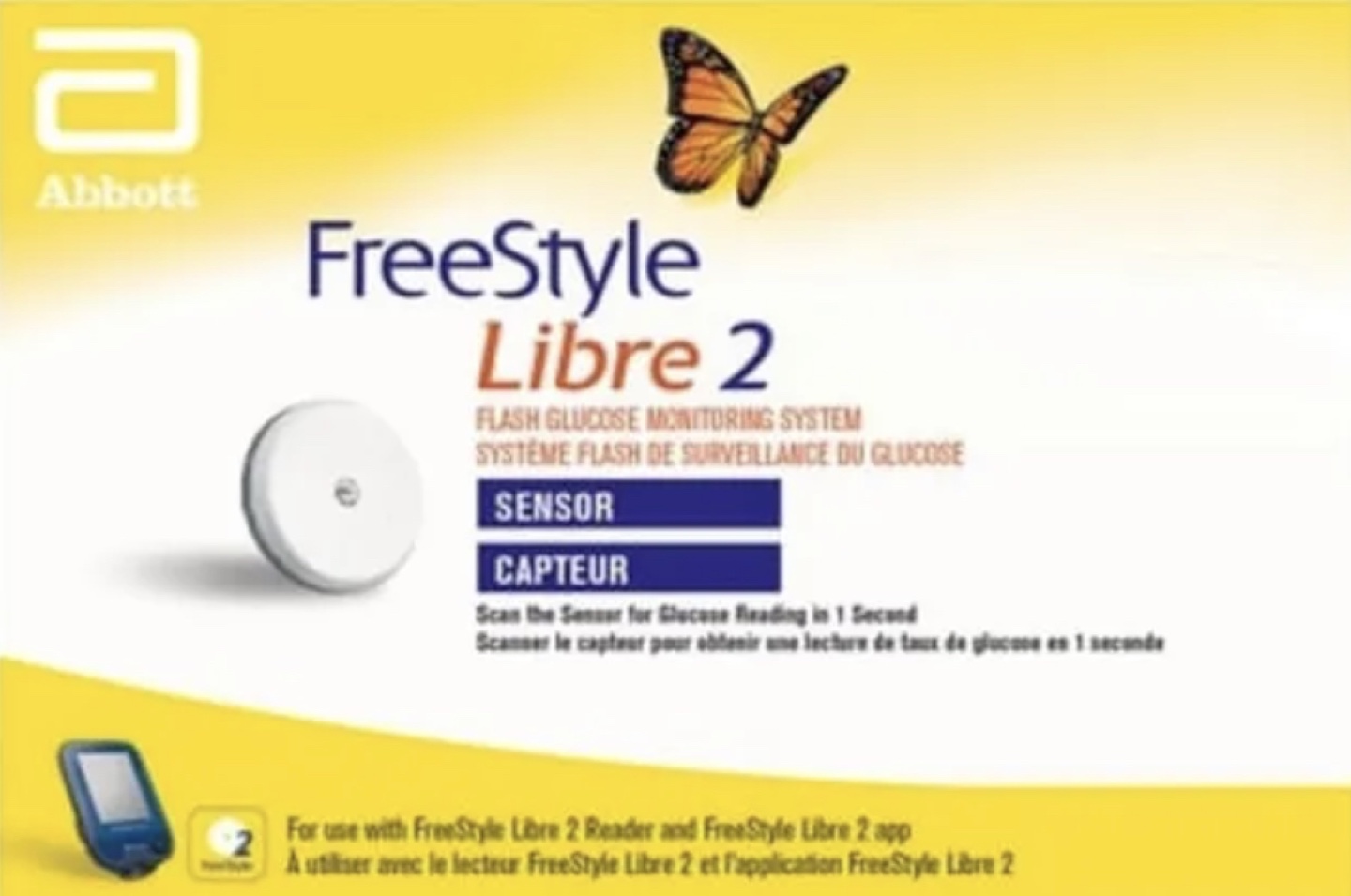 Expired-Abbott FreeStyle Libre 2 Flash Glucose Monitoring Sensor