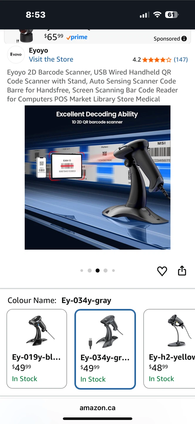 Eyoyo 2D Barcode Scanner - photo 3