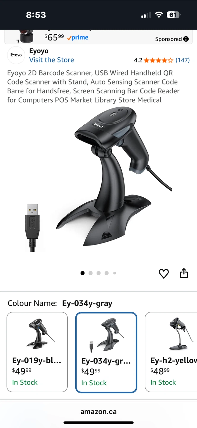 Eyoyo 2D Barcode Scanner