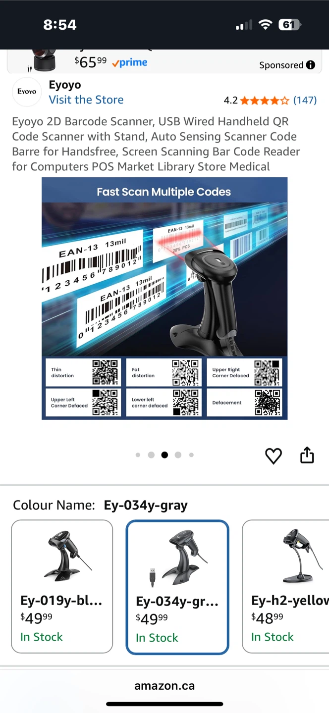 Eyoyo 2D Barcode Scanner - photo 4