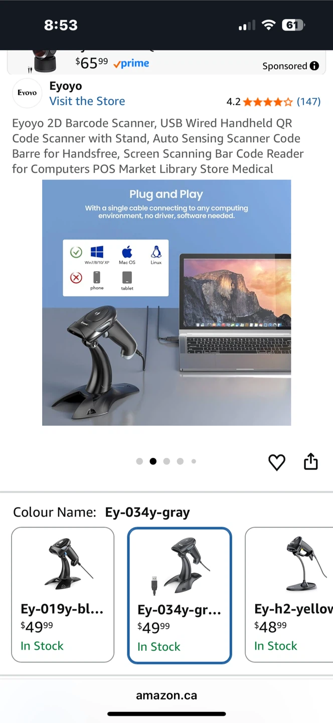 Eyoyo 2D Barcode Scanner - photo 2