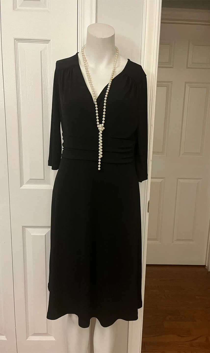 Merona Black V-Neck Sheath Dress - Size M
