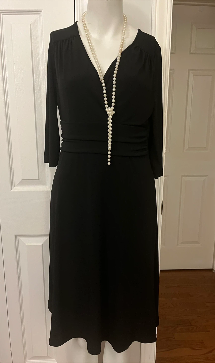 Merona Black V-Neck Sheath Dress - Size M - photo 2